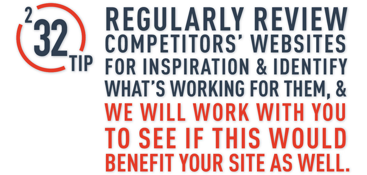 Use competitors for inspiration