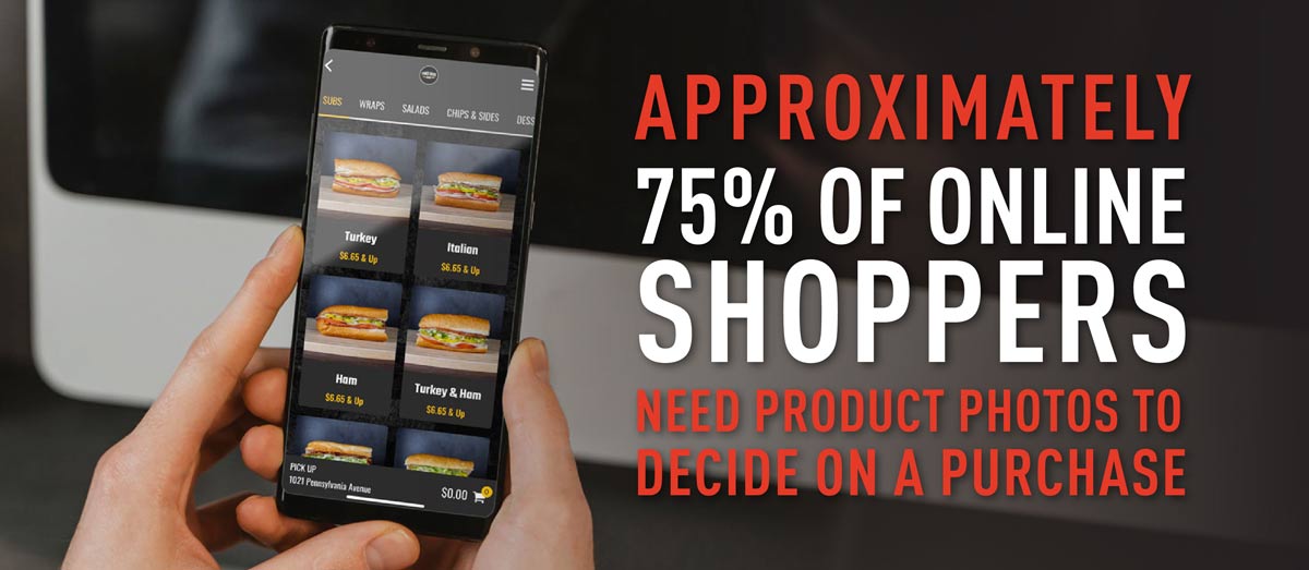 75% of online shoppers need photos to decide